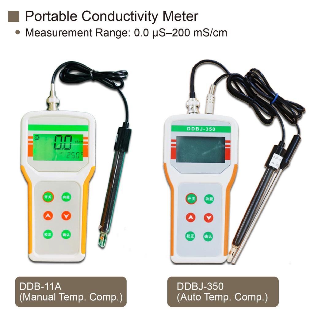 DDBJ-350 Portable Conductivity Meter Digital Water Conductivity Tester for Wastewater and Water Quality Testing