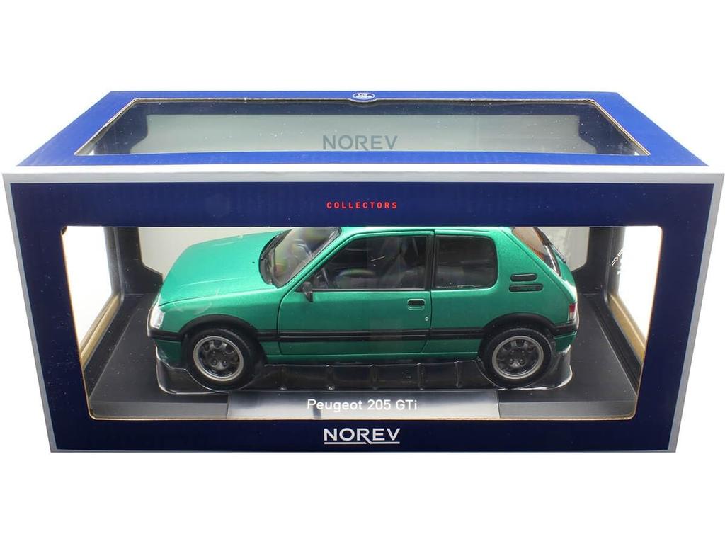 Norev Maßstab Peugeot 205 GTi Griffe 1991 Grün Dach Fenster 1/18
