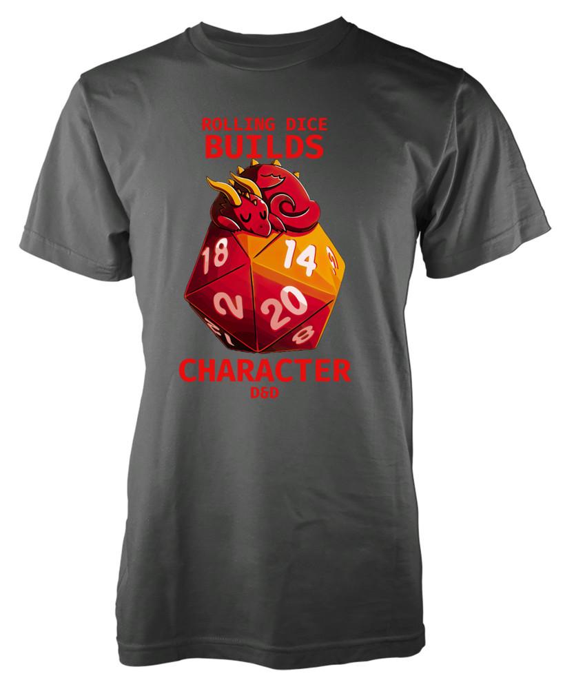 

Custom Dungeons And Dragons Dice T-Shirt Adult Sizes Roleplay Personalised Tee M
