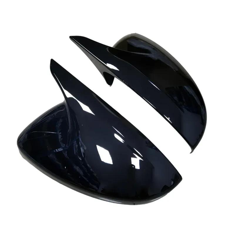 For Peugeot 208     ABS Car Rearview Side Mirror Cover Wing Cap Exterior Door Housing Trim Adhesive Sticker