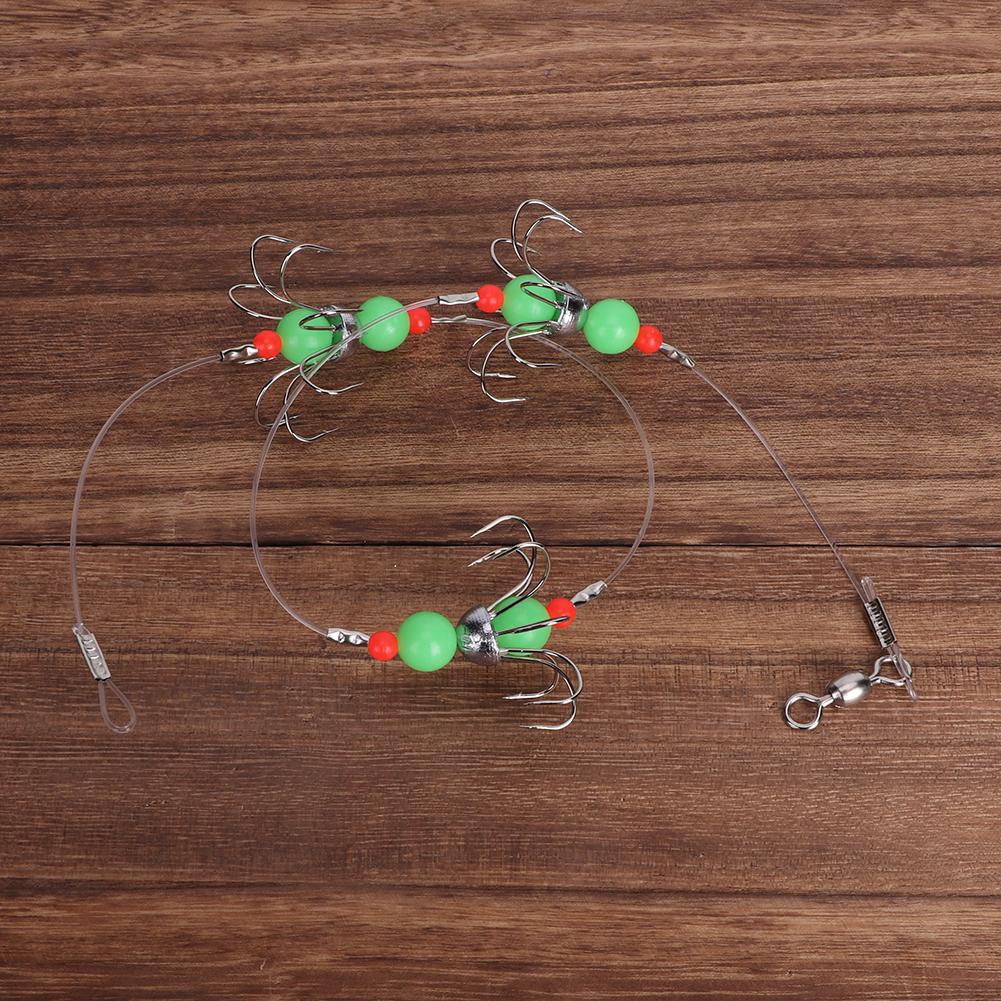 Luminous Squid String Hook   Fishhook Barbed Night Fishing Tackles Accessories