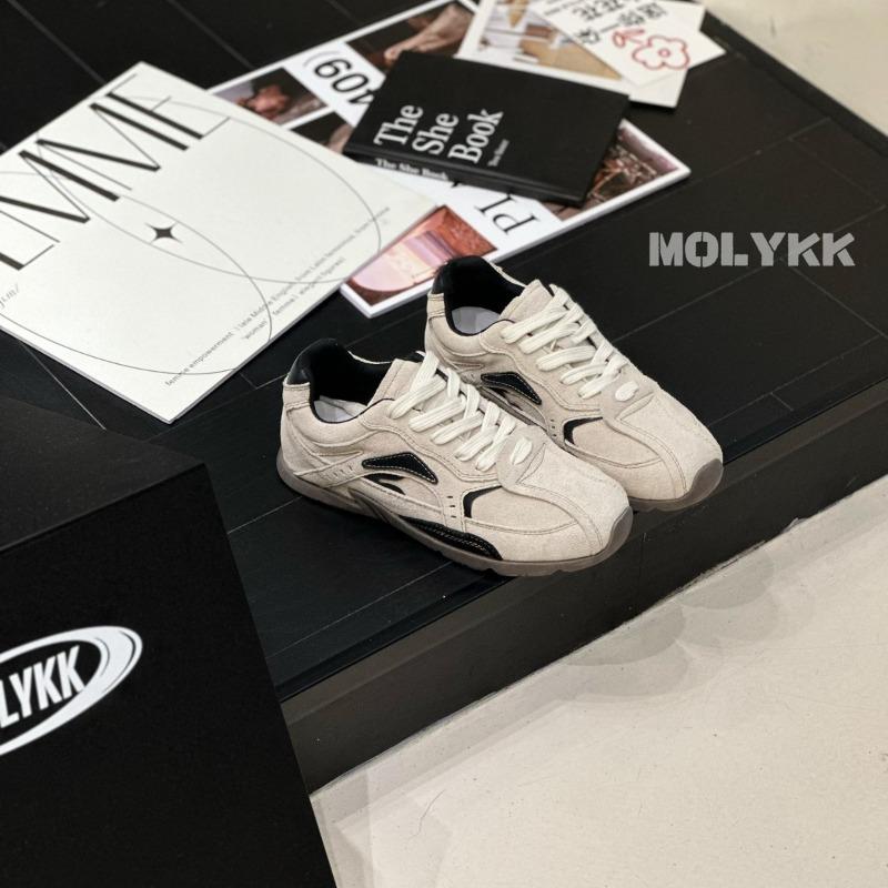 Retro color matching women's tide early autumn new niche deconstruction soft-soled leather casual shoes