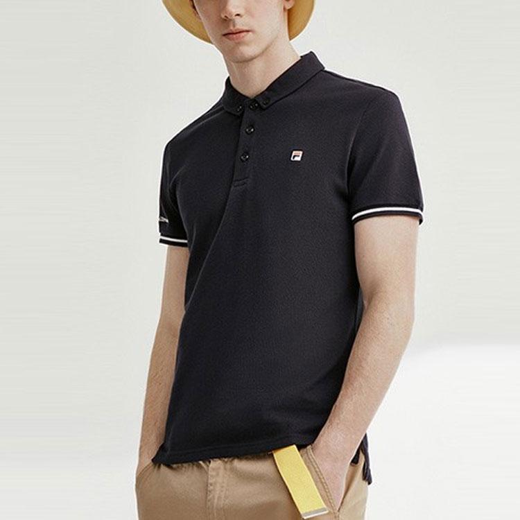 FILA Embroidered Logo Casual Sports Polo Shirt Men Tops Ultramarine-Blue F51M128114FNV