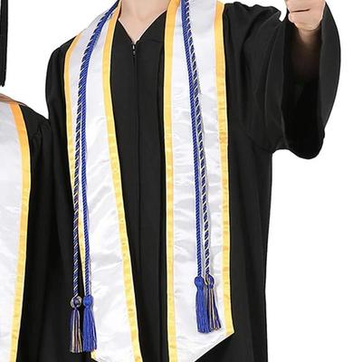 Venda Quente Estoque Disponível Cordões de Honra de Formatura Com Borlas, Cordão de Fio de Poliéster Para Toga de Bacharel, Corda com Cordão para Estudantes