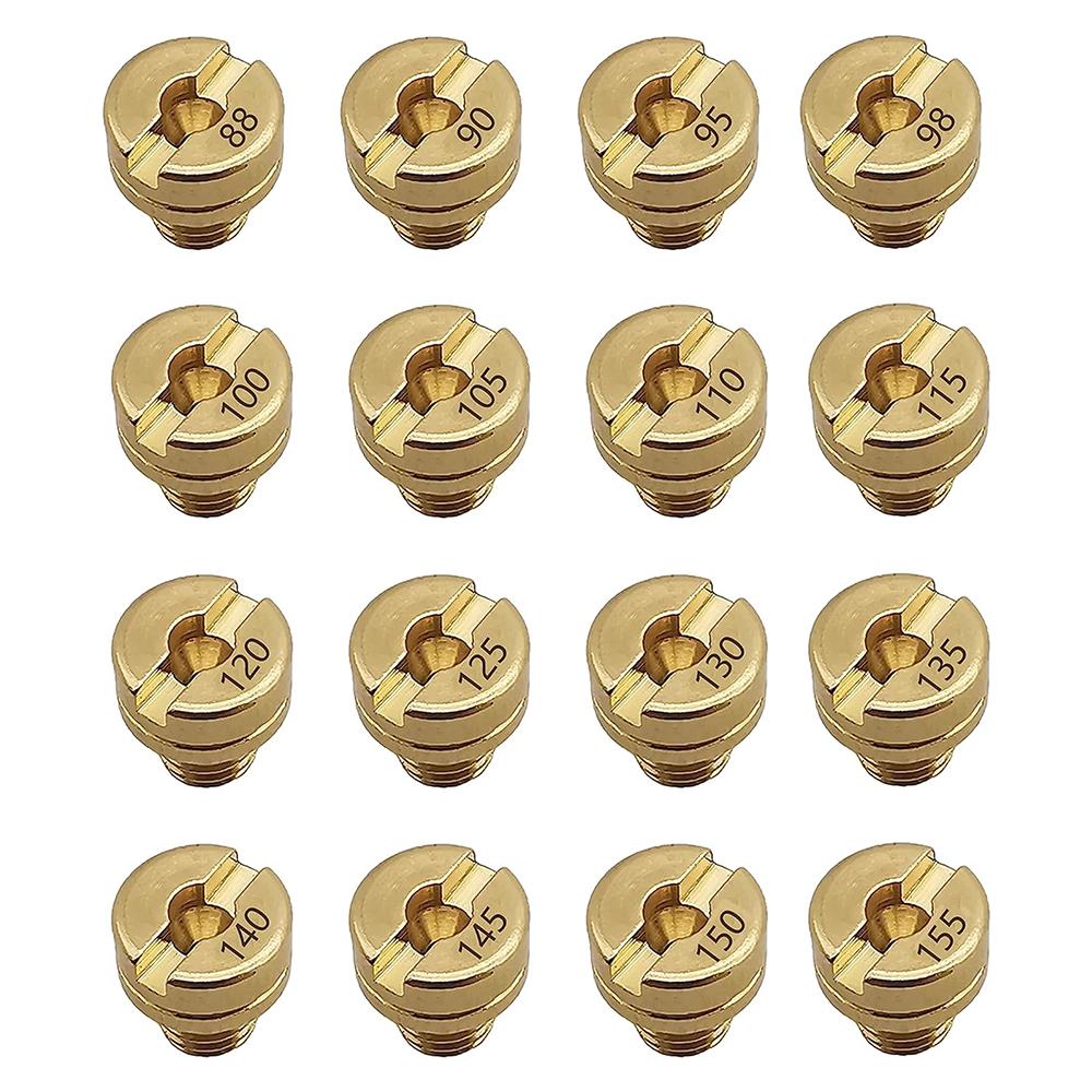16pcs Carburetor Jet Kit Main Jets for Mikuni VM22 VM24 VM26 125cc 150cc 200cc 250cc for Mini Bike Dirt Bike Pit Bike ATV 88-155
