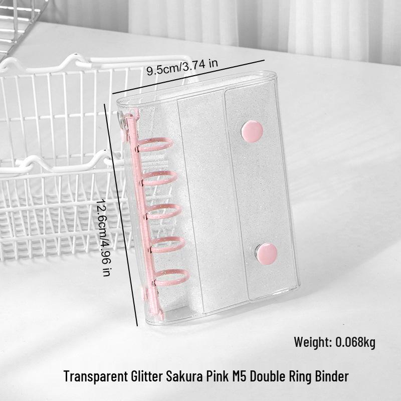 M5 Transparent PVC Binder Cover for A6/A7 Photocards & Stickers