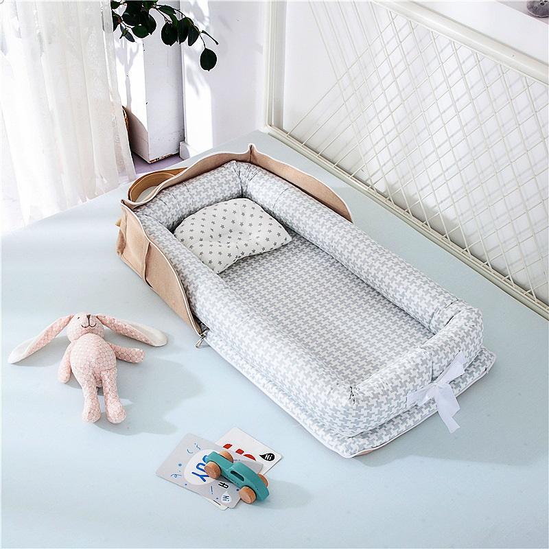 Portable bed-in-bed baby crib foldable newborn bed removable bionic anti-pressure bb bed-in-bed