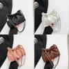 Fashionable Women's Solid Color Bucket Bag With Chic Chain Strap For Everyday Use