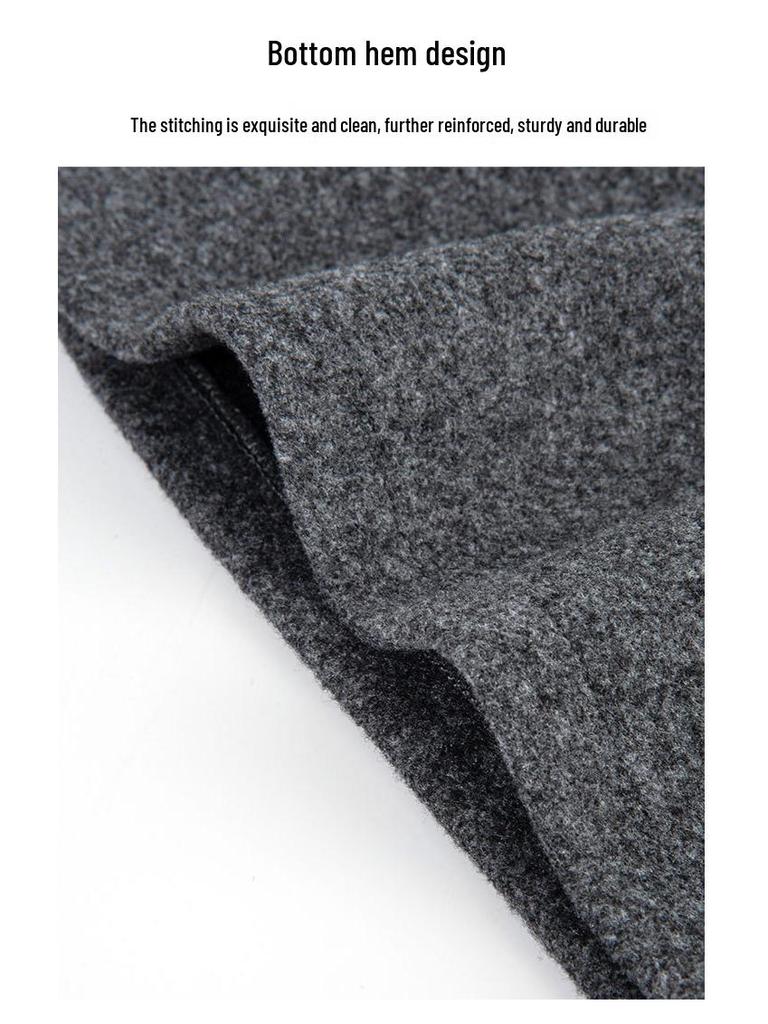 Petite Elegant High-Waisted Grey Wool Blend A-Line Mini Skirt for Women - Slimming Autumn/Winter 2026 Style