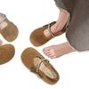 New Women's Autumn and Winter Fleece Warm Cotton Shoes, One-step Shoes