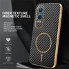 For OnePlus Nord CE4 Lite 5G Phone Case Carbon Fiber Textured Electroplated TPU Back Cover