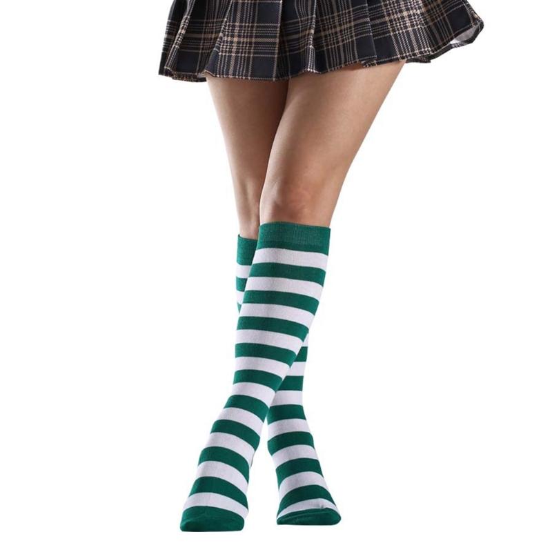 High Striped Socks Sweet Cute Striped Tube Sock Women Colorful Knee High Socks Long Tube Sports Socks for Women Girls