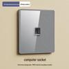 Smart Touch Control Gray Glass Switch - Mijia APP Compatible with Voice and One-Key Remote Control