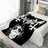 Band M-Mayhem Throw Lightweight 240g Flannel Blanket Soft Skin-friendly for Summer Cooling