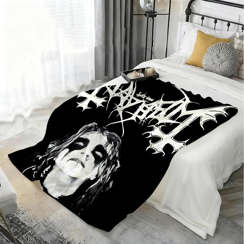 Band M-Mayhem Throw Lightweight 240g Flannel Blanket Soft Skin-friendly for Summer Cooling