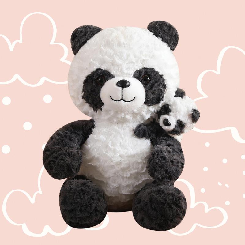 Parent-child Doll Giant Panda Doll Little Yellow Duck Plush Toy Children Accompany Dolls To Sleep and Hug Pillow