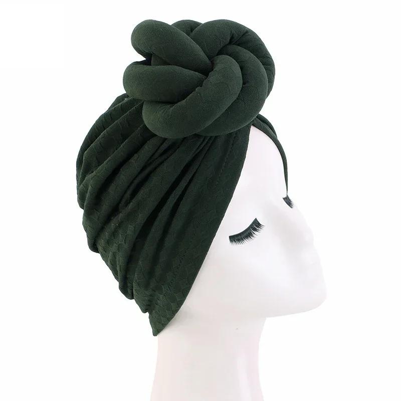Bowknot Turban Indian Women Muslim Hijab Stretch Chemo Cap Cancer Hat Hair Loss Cover Head Scarf Wrap Beanies Bonnet Headwear
