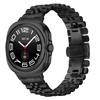 For Samsung Galaxy Watch Ultra 47mm Wrist Band 5-Bead Stainless Steel Butterfly Clasp Watch Strap