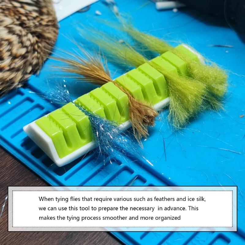 Fly Tying Storage Rack Display Clamps Silicone Organizers Tool for Fly Fishing Protections Fly Prep Station Holder