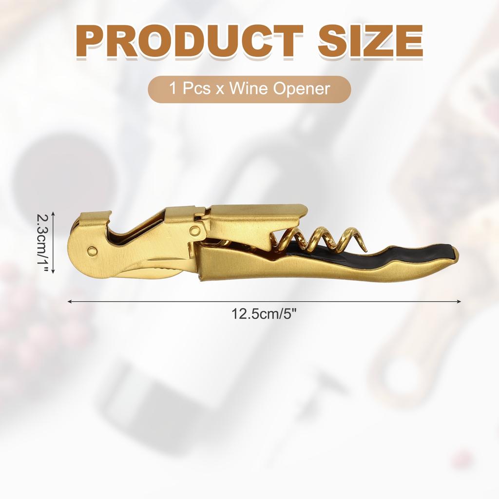 1/3Pcs Professional Waiters Corkscrew Stainless Steel Wine Key with Ergonomic Wood Grip Beer Bottle Opener and Foil Cutter
