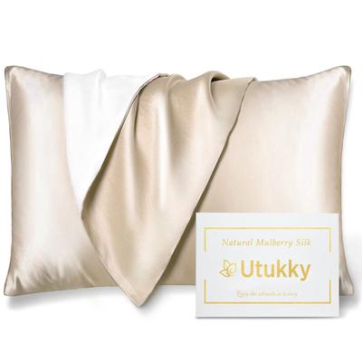 Utukky Silk Pillow Cover On Silk Pillow Silk Pillow Cover On One 43 X 63 Envelope Type Pillow Silk Pillow Reduces Sleeping Antibacterial and Odor