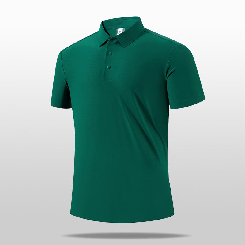

Ice Silk Seamless Pique Collar T-Shirt - High-Quality Business Short Sleeve L