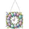 2D Flat DIY Diamond Painting Clock Pendant 5D Hanging Clock Art Craft Diamond Art Clock Pendant Kit Creative Craft Project