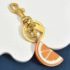 Keychain Pendant Grapefruit Lemon Slice Design Key Chain with Anti-Oxidation Lobster Clasp Scratch-Proof Surface Backpacks Accessory