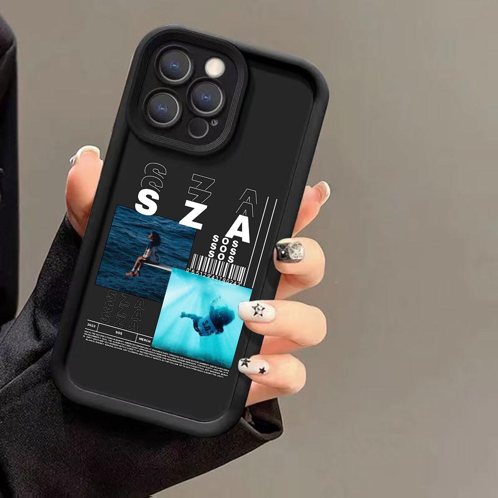 Liquid Silicone Shockproof Case For Apple iPhone 15 14 13 12 11 Pro Max 7 8 16 X S 14 15ProMax Phone Case Singer SZA SOS Cover