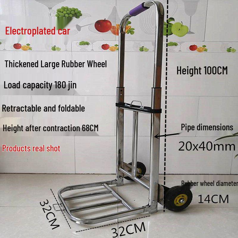 Heavy Duty Folding Stair Climbing Handcart - Portable Shopping and Luggage Cart