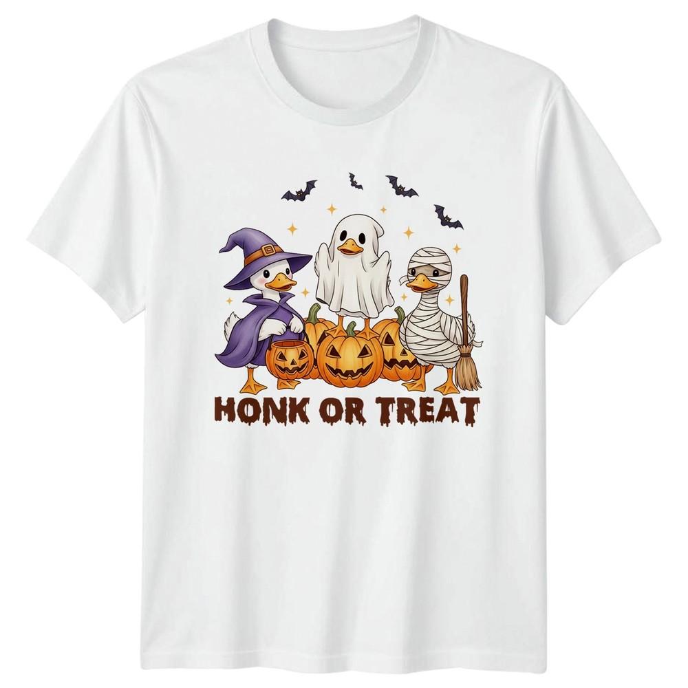 Honk Or Treat TShirt Cute Duck Pun Halloween Gift For Him And Her S