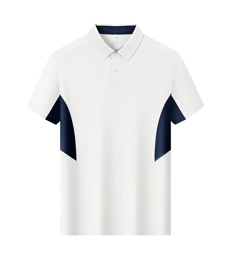 Romon Men's Antibacterial Sunscreen Polo Shirt White Breathable and Cool Feeling
