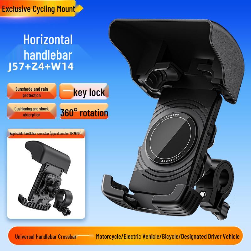 Waterproof Dustproof Electric Scooter & Motorcycle Phone Holder for Navigation with Helmet Bracket