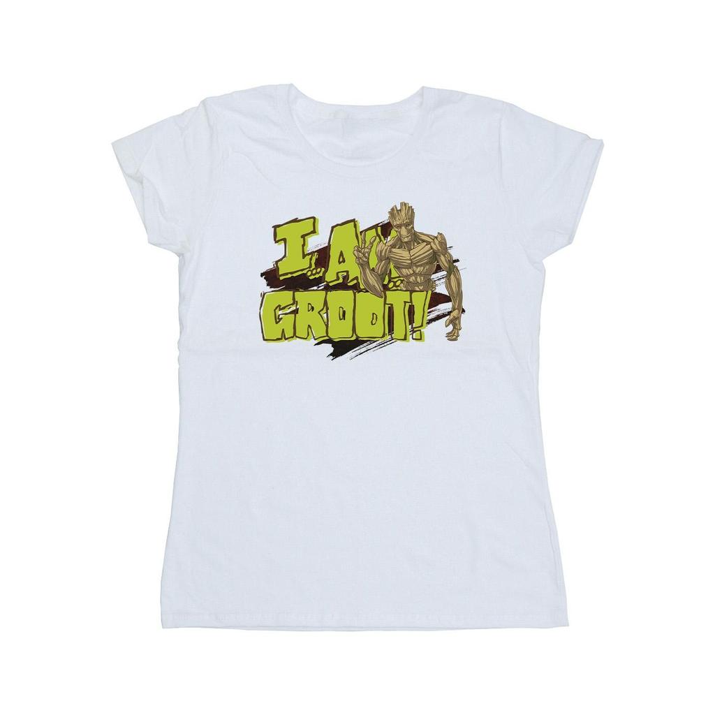 Guardians Of The Galaxy Womens/Ladies I Am Groot Cotton T-Shirt