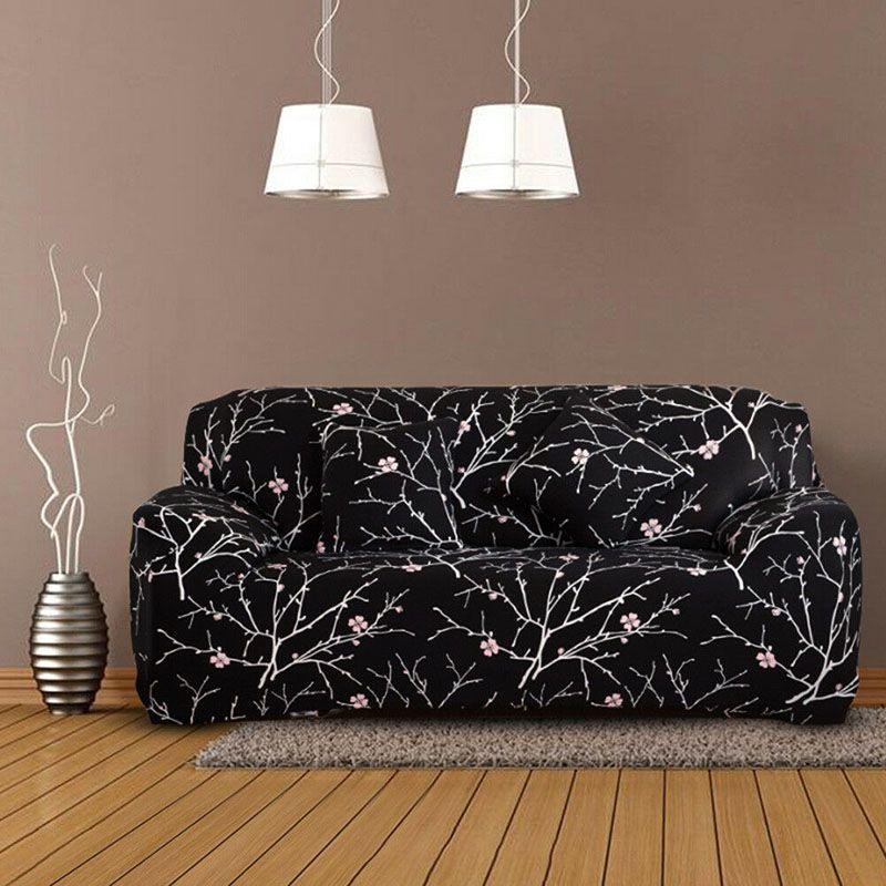 Elegant Floral Stretch Chair Sofa Love Seat Covers With Soft Texture And Excellent Fit