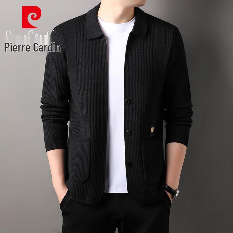 Pierre Cardin Men's Business Casual Lapel Knit Cardigan