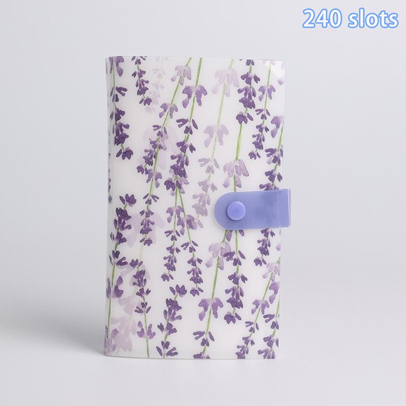 120/240 Slots Nail Sticker Storage Book Clear/Butterfly/Flowers/Leaves Cover Nail Decal Storage Album For Small Sticker
