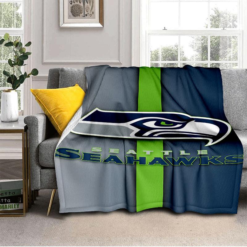 Seattle Seahawks Logo Blanket Outdoor Flannel Blanket for Camping, Hiking, Garden Parties, Picnic Essentials,gift for family and friends