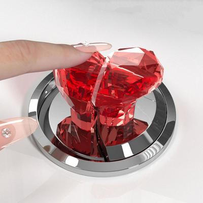 Pulsante per serbatoio del water a forma di cuore, decorazione per il bagno, accessorio di ricambio per pressa per WC, maniglia per cassetto multifunzionale