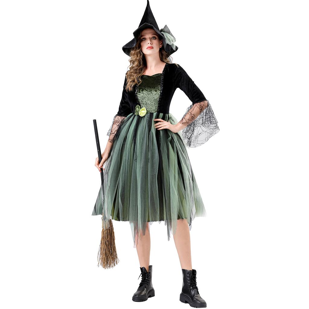 The Wizard of Oz Vintage Witch Mesh Dress Costumes, Halloween Costumes
