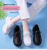 Women's Genuine Leather Lace-up Nurse Shoes - Soft Sole, Non-slip, Breathable, and Comfortable for Hospital Work