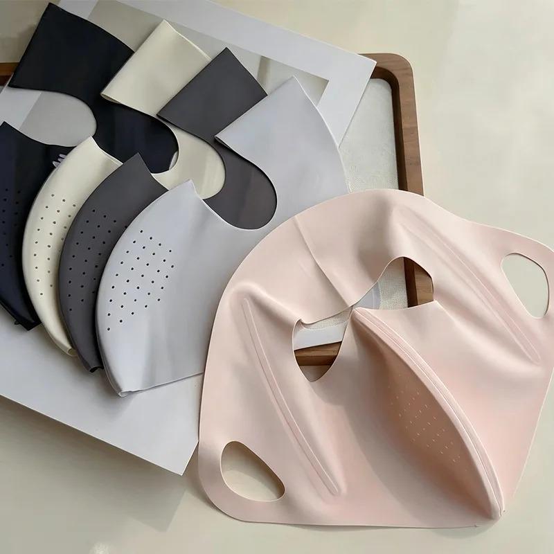 Fashion Solid Color Breathable Ice Silk Mask Summer Cool Anti-UV Traceless Sunscreen Masks Riding Full Face Mask Outdoor Sports