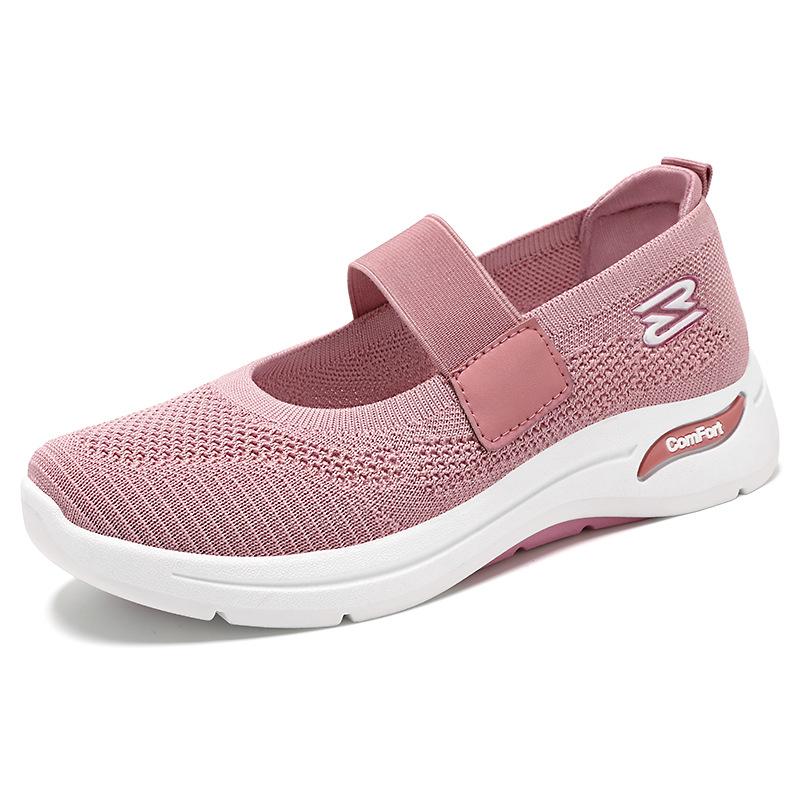 Shoes for Women's Summer Style Light Mouth Women's Shoes Comfortable Velcro Middle-aged Mother's Shoes Soft Sole Walking Shoes