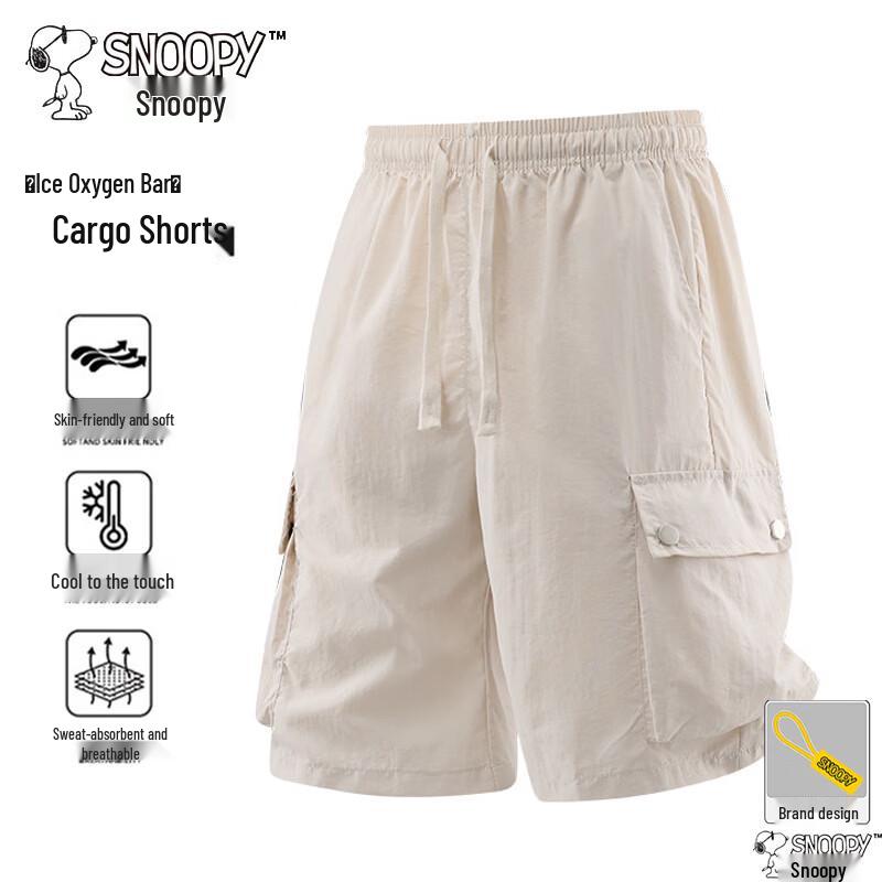 SNOOPY Men s Quick-Dry Cargo Shorts L