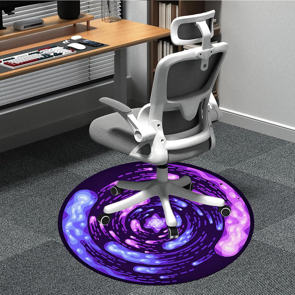 

1pc Cosmic Vortex Chair Carpet for Office, Soft Flannel Throw Mat, Perfect for Office,Holiday Party Decoration Choice yy251113045 80cm by 80cm