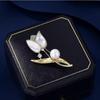 Tulip Brooch, High-end Women's Niche High-end Design Sense, Pearl Brooch, Luxurious and Elegant Brooch