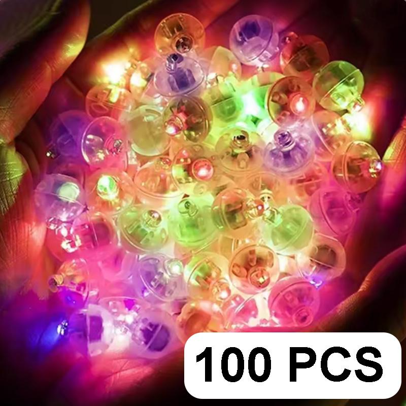 50/100 Pezzi Luci LED per Palloncini Mini Palloncini Sfera Rotonda Luce Notturna Lampada LED Flash per Lanterne di Carta Decorazioni per Feste di Matrimonio