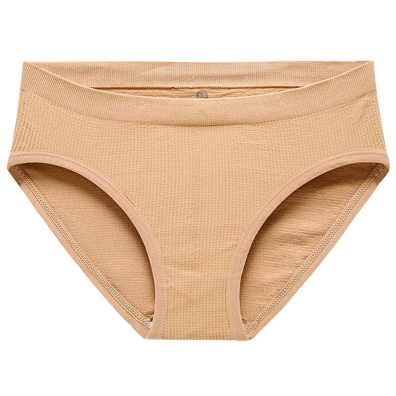 Women's Seamless Plus Size Comfortable Mid-Rise Breathable Cotton Hip-Lifting Panties