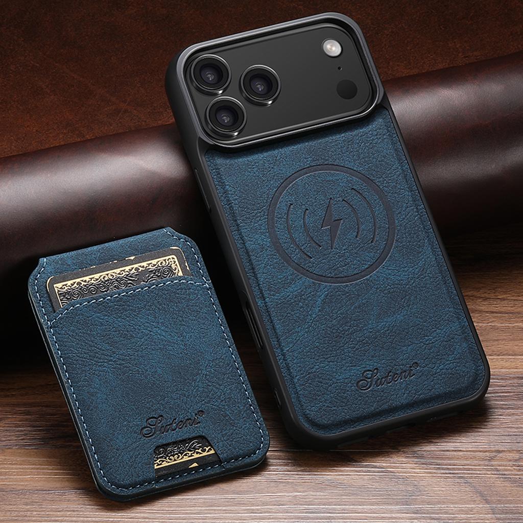 For Magsafe Case For iPhone 17 Pro Max 14 12 13 15 16 Pro Max Plus Leather Wallet Card Holder Slots Magnetic Back Cover K0026