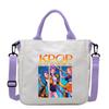 KPop Demon Hunters Shoulder Bag Kawaii Cartoon Handbag Large Capacity Crossbody Fashion Portable Canvas Storage Bags Gift Kid Friendly Entertaining